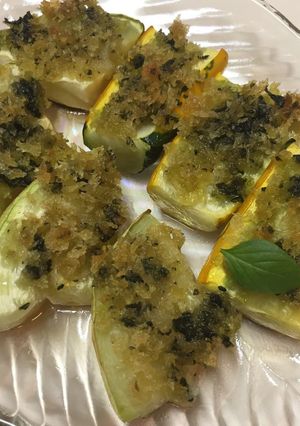 ズッキーニ　バジル風味　パン粉焼き-レシピのメイン写真