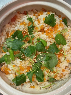 土鍋はらこ飯!(鮭とイクラの土鍋ご飯)-レシピのメイン写真