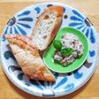サバ缶と乾燥トマトにバジルのリエット