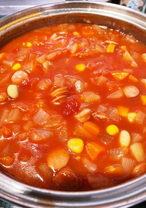 給食風ミネストローネ-レシピのメイン写真