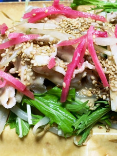 紅生姜でさっぱり豚肉の冷しゃぶ-レシピのメイン写真