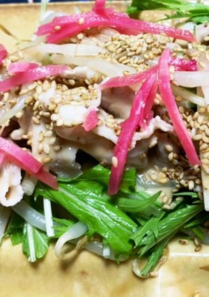 紅生姜でさっぱり豚肉の冷しゃぶ-レシピのメイン写真