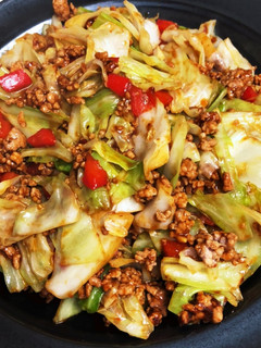豚ひき肉とキャベツの炒め物-レシピのメイン写真
