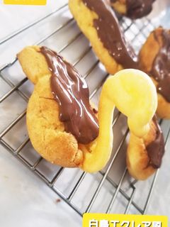 初、白鳥エクレア風シューチョコ♡-レシピのメイン写真