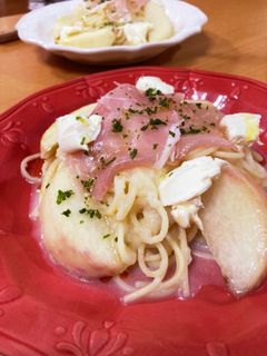 桃の冷製パスタ-レシピのメイン写真
