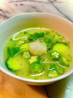 No2906オクラきゅうり青じその冷や汁-レシピのメイン写真