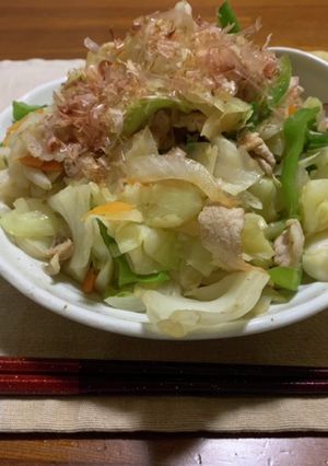 こんにゃく麺の焼きうどん風-レシピのメイン写真