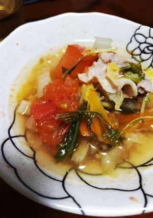あっさりトマト出汁しゃぶしゃぶ鍋-レシピのメイン写真