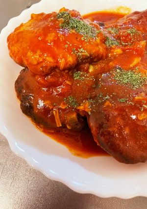 煮込みハンバーグ(高野豆腐入り)-レシピのメイン写真