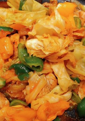 簡単　ピリ辛肉野菜炒め-レシピのメイン写真