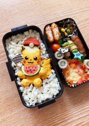 キャラ弁　ポケモン　黄身ピカチュウ-レシピのメイン写真
