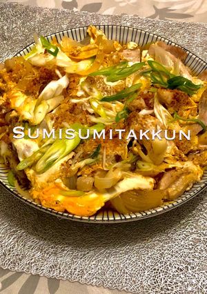 ヘルシー☆揚げないカツの卵とじ♪-レシピのメイン写真