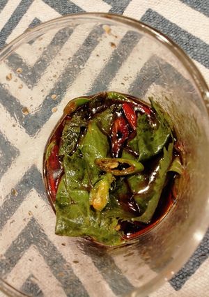 大葉のピリ辛酢醤油漬け（大葉の大量消費）-レシピのメイン写真