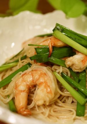 海老とニラの混ぜそうめん-レシピのメイン写真