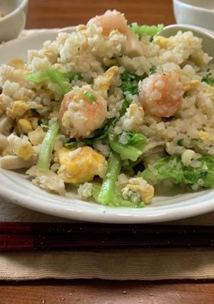 カリフラワーライスのエビ炒飯-レシピのメイン写真