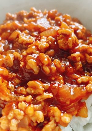 ハンバーグ丼-レシピのメイン写真