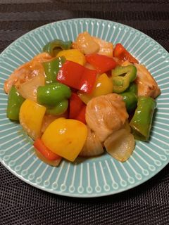 パッションフルーツシロップの揚げない酢豚-レシピのメイン写真