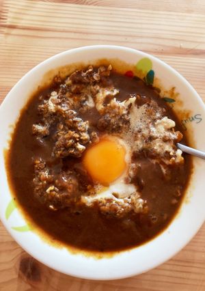 チーズ好き必見！オーツチーズエッグカレー-レシピのメイン写真