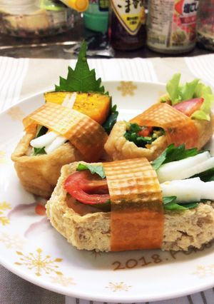 ベジートで巻いて創作いなり ビーガン-レシピのメイン写真
