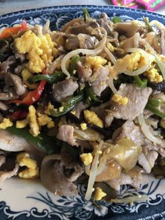 豚肉とザーサイ・彩り野菜の炒り卵炒め-レシピのメイン写真