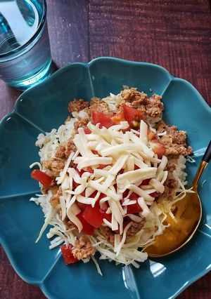 レンジde１発！冷凍豆腐タコライス-レシピのメイン写真