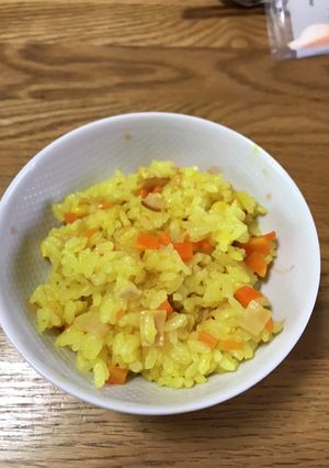 こどもと食べる　炊飯器でサフランピラフ-レシピのメイン写真