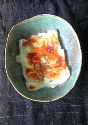 シチューハーフを使ったお餅のピザ-レシピのメイン写真