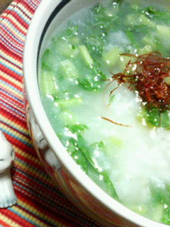ホッと温まる✿冬の朝に❀大根葉の✿お粥-レシピのメイン写真