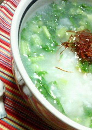 ホッと温まる✿冬の朝に❀大根葉の✿お粥-レシピのメイン写真