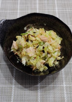 キャベツとツナ塩昆布和え-レシピのメイン写真