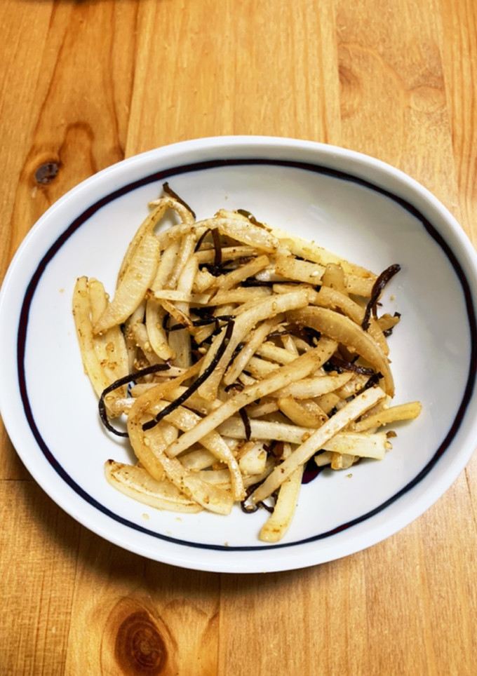 大根の皮の塩昆布炒め-レシピのメイン写真