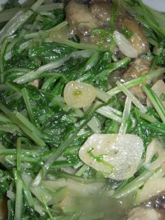 牡蠣と水菜のニンニク炒め-レシピのメイン写真