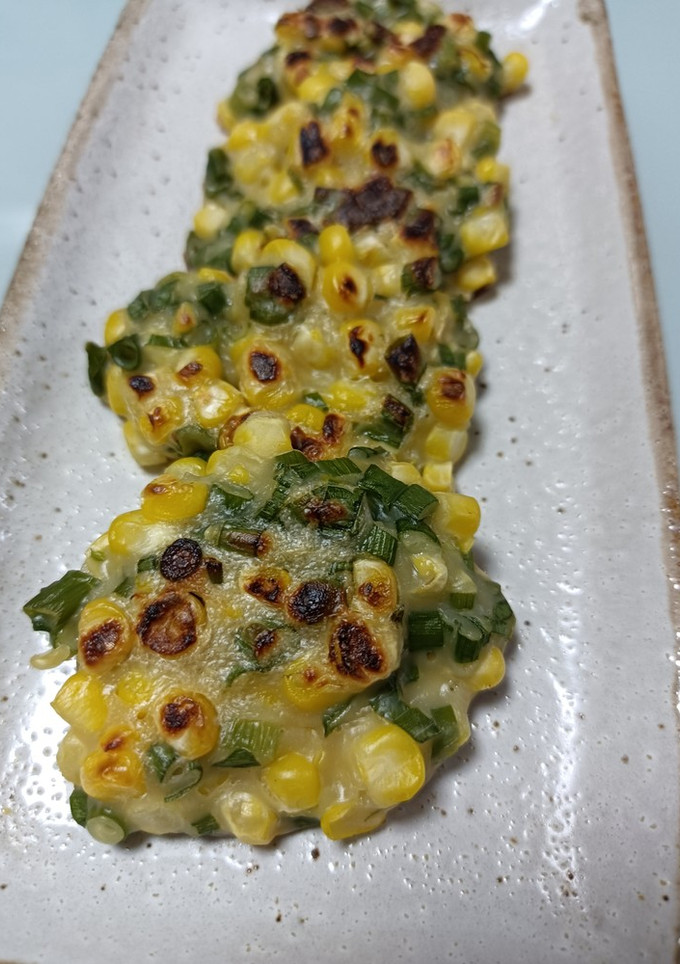 ネギとコーンのお焼き-レシピのメイン写真