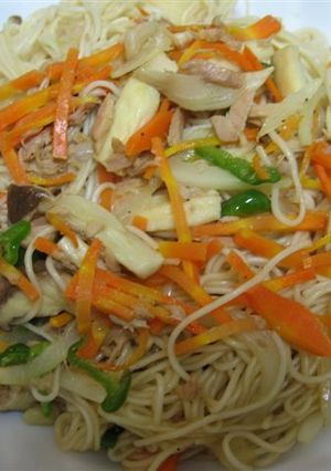 ツナと野菜の焼きそうめん-レシピのメイン写真