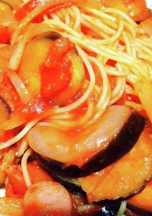 超簡単！茄子とトマトのパスタ-レシピのメイン写真