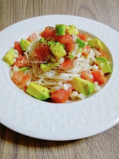 *トマトとアボカドのマリネそうめん*-レシピのメイン写真