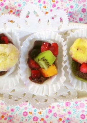簡単ひと口♬フルーツ＆大福のプチフール＊-レシピのメイン写真