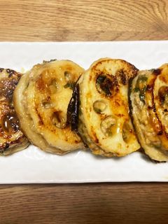 リメイク♪餃子の餡を使ってはさみ焼き♪-レシピのメイン写真