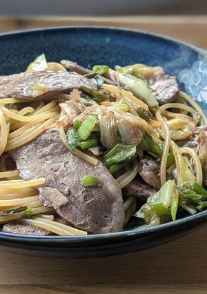 鴨ねぎパスタ-レシピのメイン写真