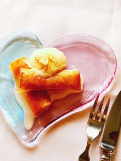 バナナ春巻き バニラアイス添え-レシピのメイン写真