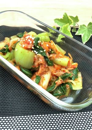 簡単低カロ★キムチとチンゲン菜の和えもの-レシピのメイン写真