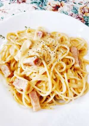 全卵・牛乳でワンポットカルボナーラ-レシピのメイン写真