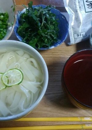 きしめんの湯付け-レシピのメイン写真