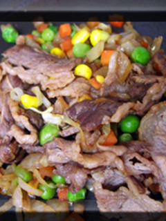 ノンオイルカルビ肉野菜炒め-レシピのメイン写真