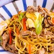 豚肉とキャベツの塩昆布焼きそば
