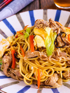 豚肉とキャベツの塩昆布焼きそば-レシピのメイン写真