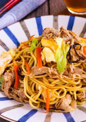 豚肉とキャベツの塩昆布焼きそば-レシピのメイン写真