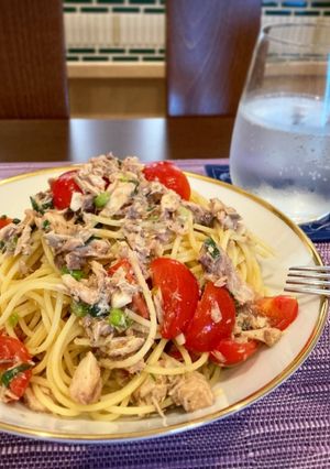 痩せ飯☆簡単☆鯖の和風冷製パスタ-レシピのメイン写真