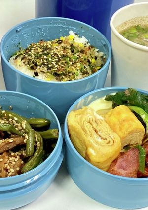 豚の甘辛!^_^ タロの弁当135-レシピのメイン写真