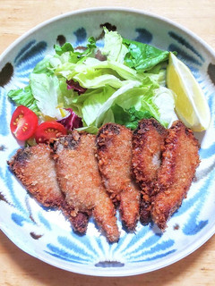 日清「ラク揚げパン粉」でカツオのフライ-レシピのメイン写真